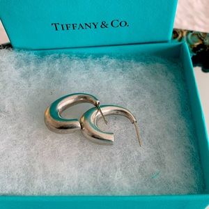 Tiffany Sterling Silver Huggie Earring